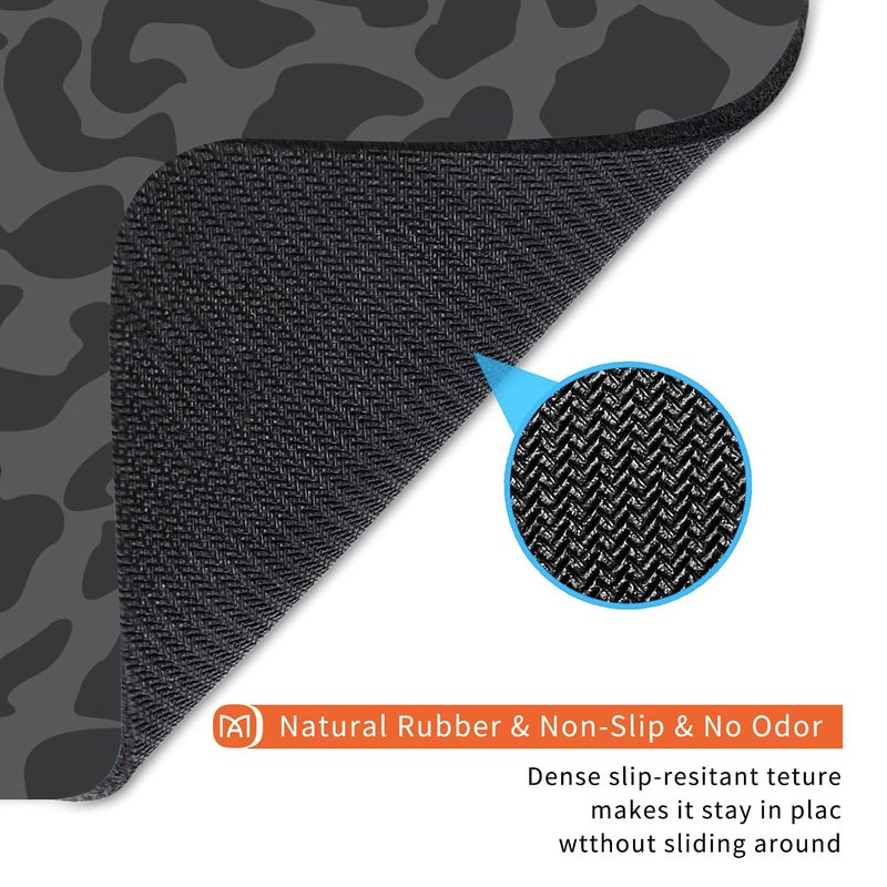 Armanza Square Mouse Pad Black Leopard,Personalized Premium-Textured Custom Mouse Mat Design,Washable Mousepad Lycra Cloth,Non-Slip Rubber Base Computer Mouse Pads for Wireless Mouse - Image 5